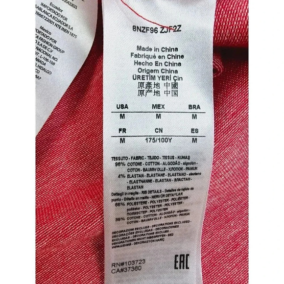 A/X Armani Exchange Size Medium Men's Red Embroidered Pocket Logo S/S Polo - Picture 8 of 12